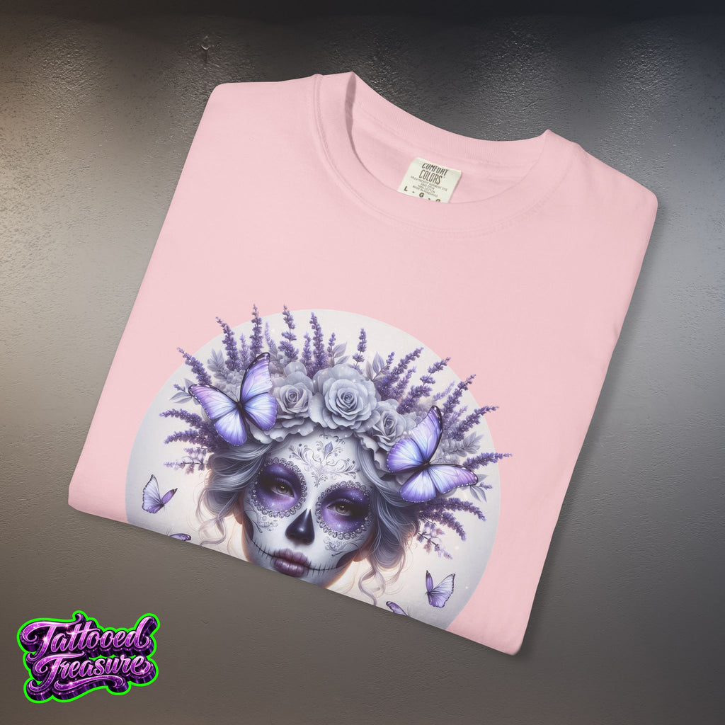 Day of the Dead Lavender Skull Queen T-Shirt