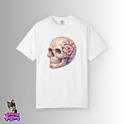 Pastel Floral Sugar Skull T-Shirt