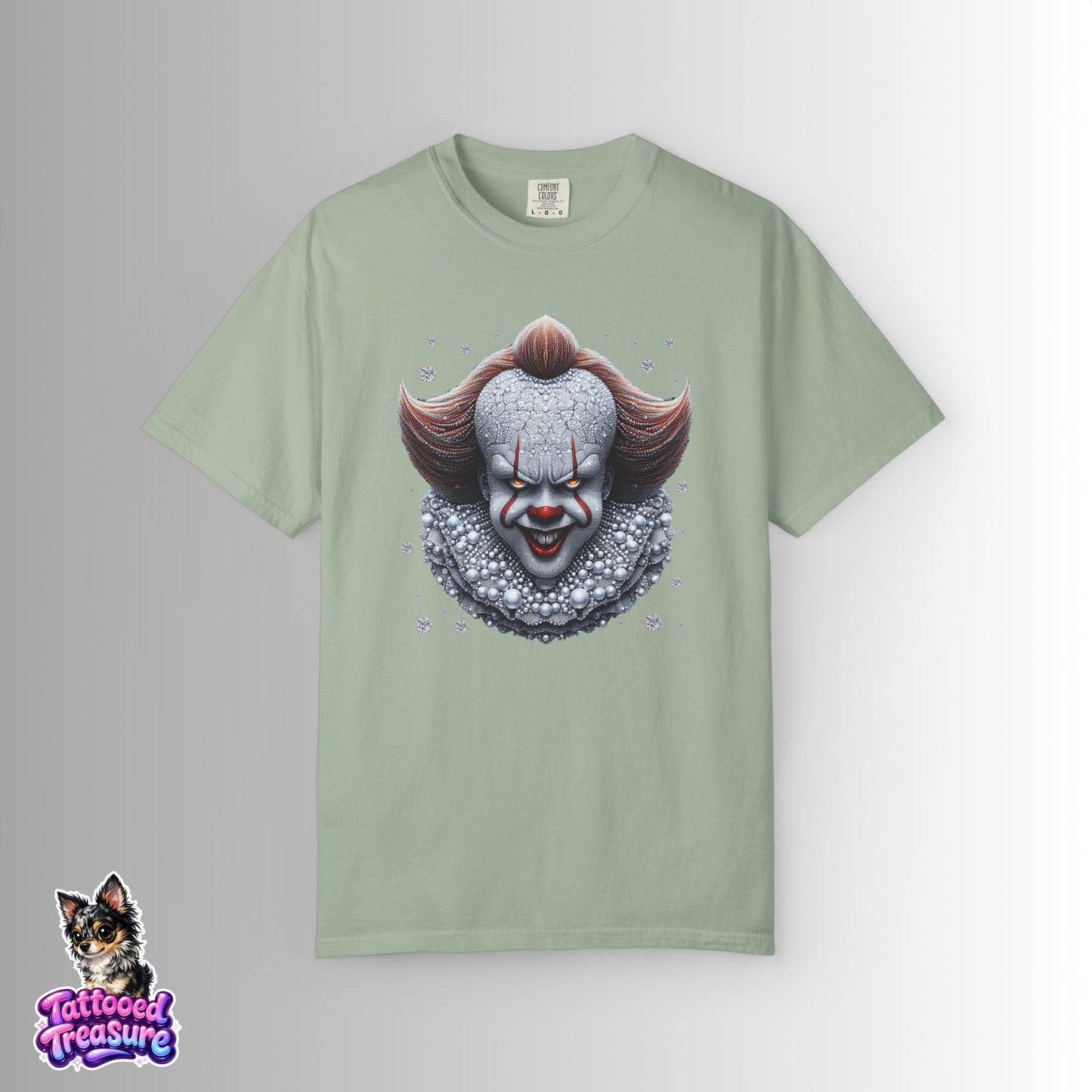 Horror Clown T-Shirt — Creepy Pennywise-Inspired Face Graphic