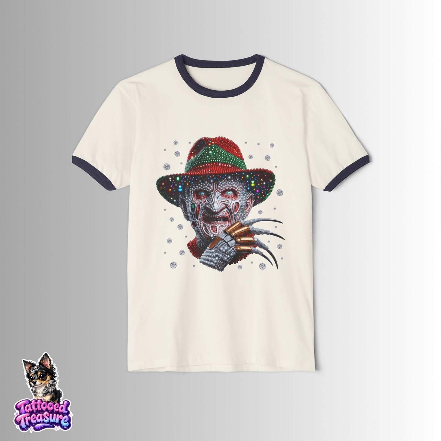 Freddy Krueger Horror Ringer T-Shirt – Vintage Nightmare Movie Tee