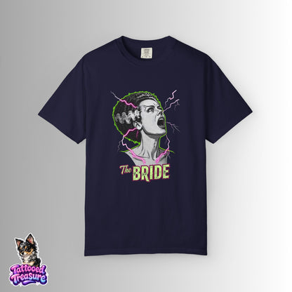 Bride of Frankenstein Graphic T-Shirt — Retro Horror Bride Tee