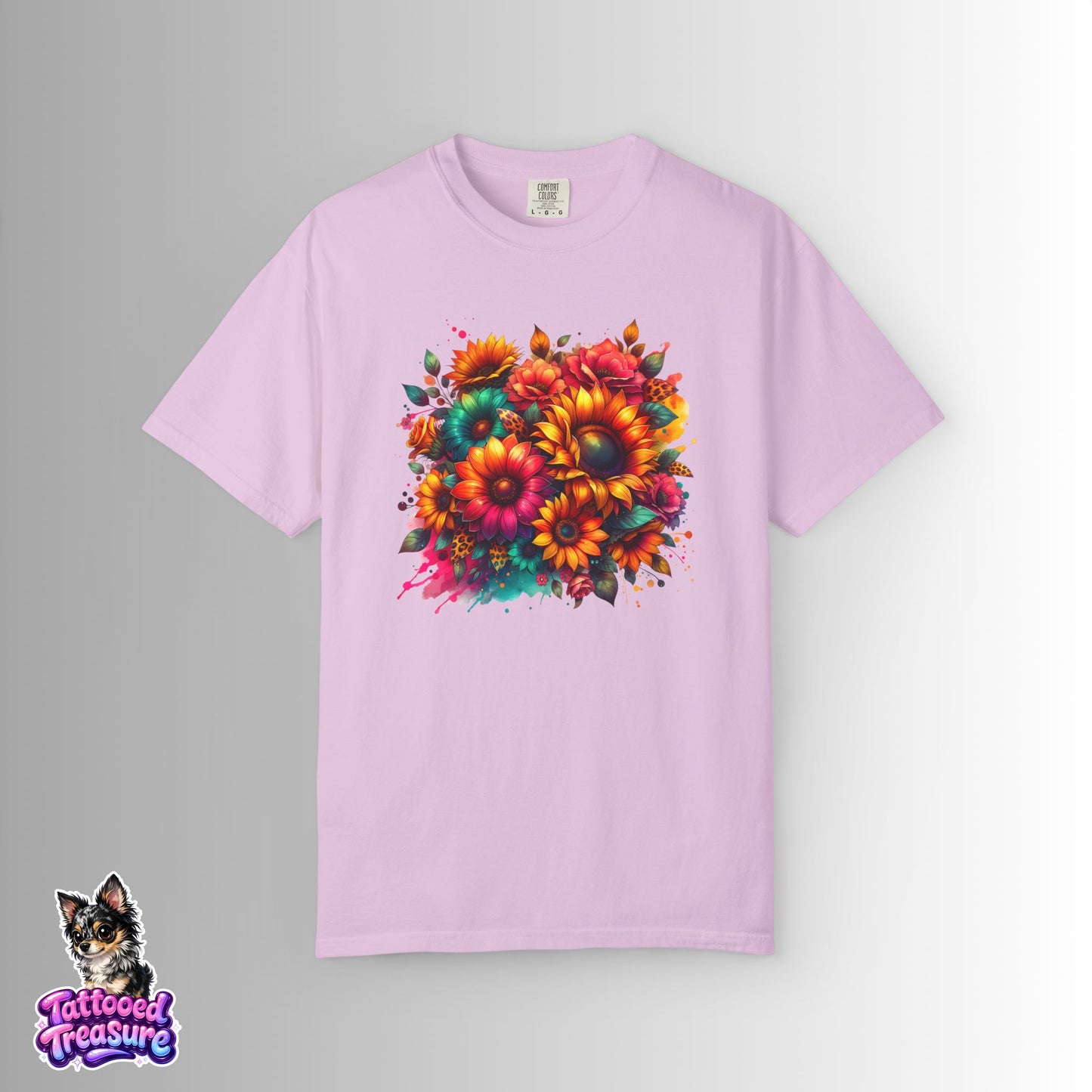 Sunflower Burst T-Shirt — Vibrant Floral Bouquet Graphic