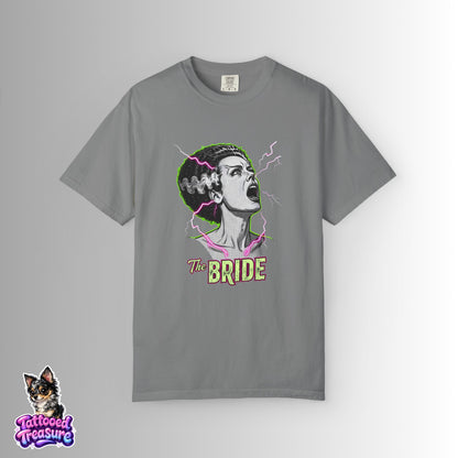 Bride of Frankenstein Graphic T-Shirt — Retro Horror Bride Tee