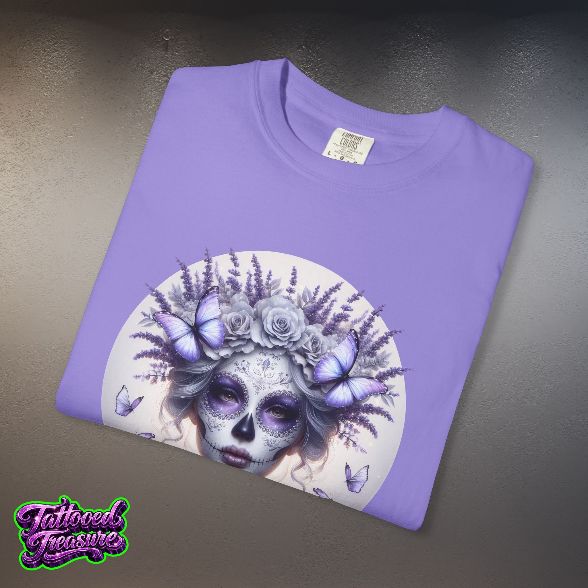 Day of the Dead Lavender Skull Queen T-Shirt