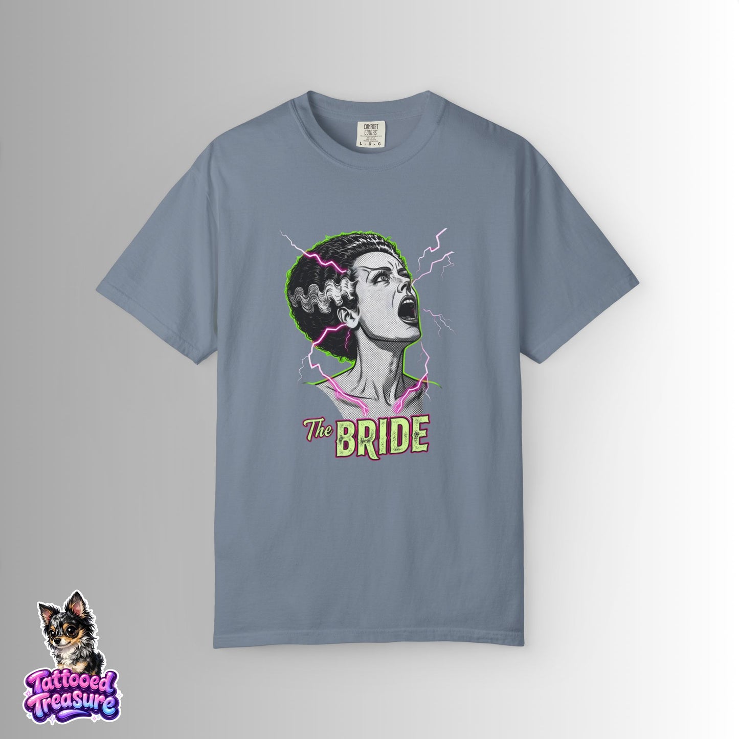 Bride of Frankenstein Graphic T-Shirt — Retro Horror Bride Tee