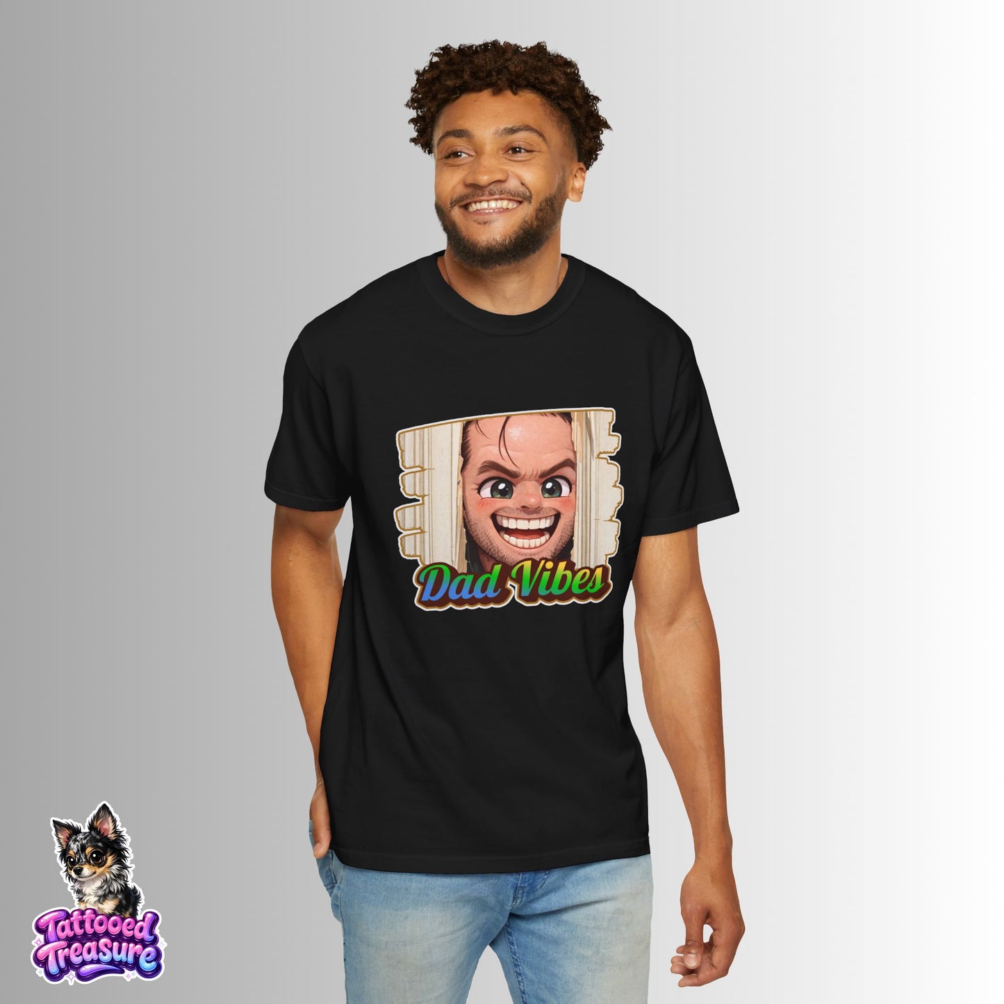 Dad Vibes T-Shirt — Funny Peeking Face Father’s Day Tee