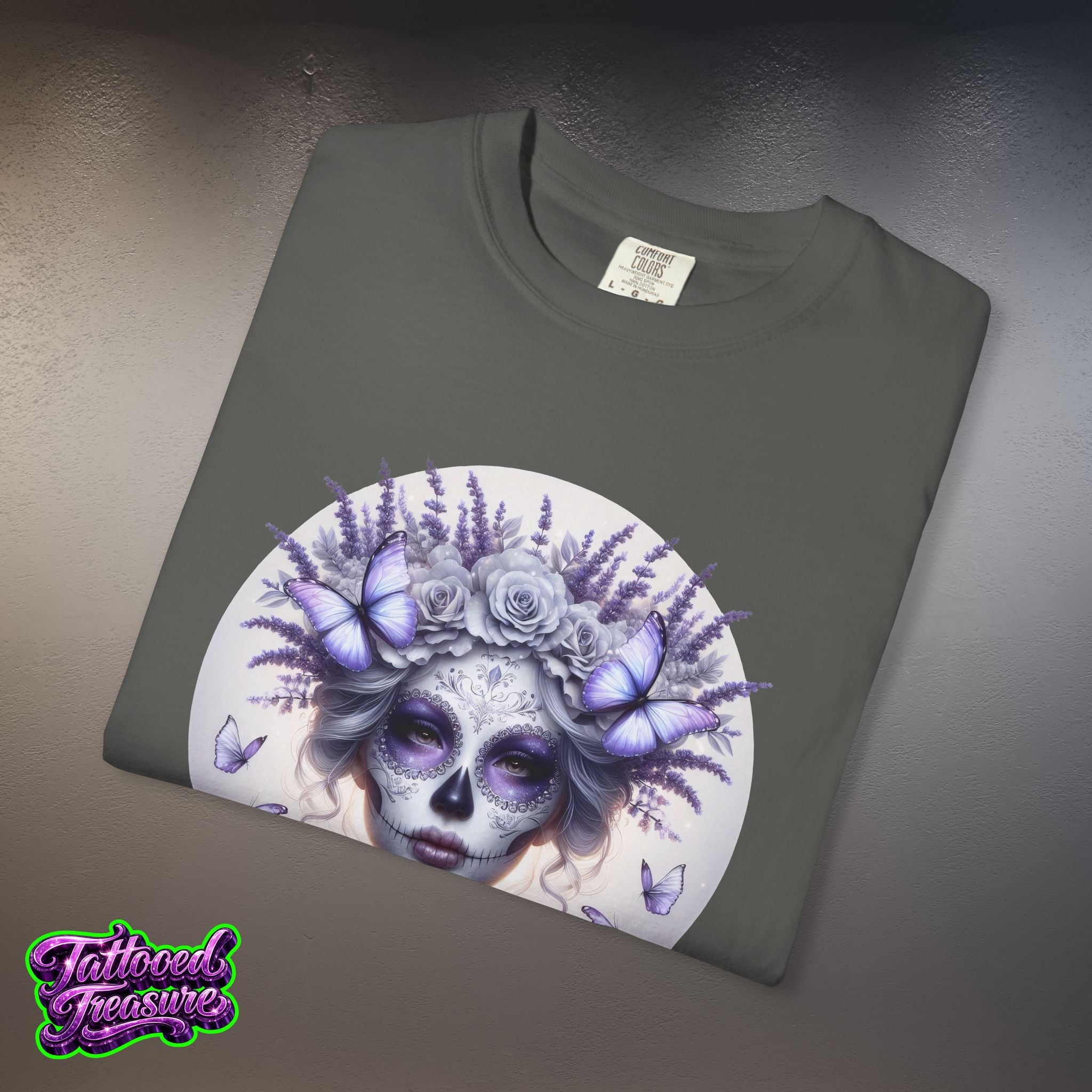 Day of the Dead Lavender Skull Queen T-Shirt