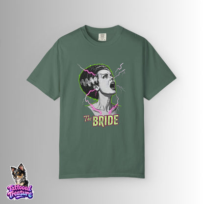 Bride of Frankenstein Graphic T-Shirt — Retro Horror Bride Tee