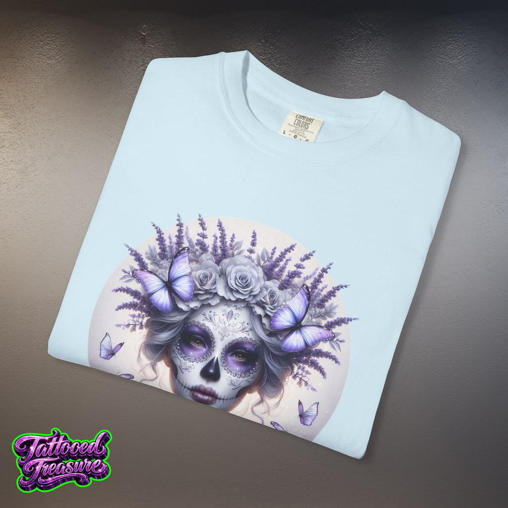 Day of the Dead Lavender Skull Queen T-Shirt