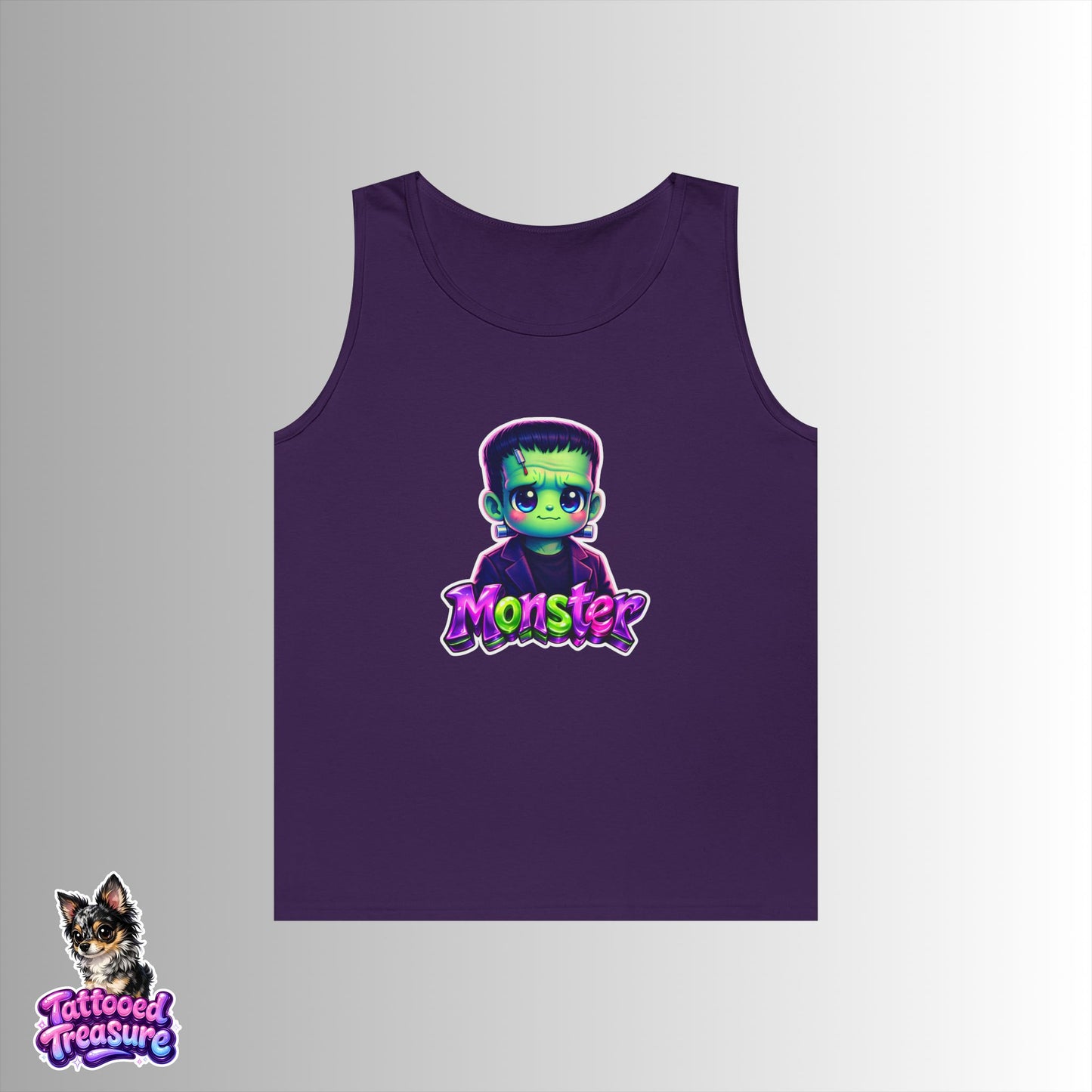 Frankenstein Monster Tank Top — Cute Neon 'Monster' Graphic