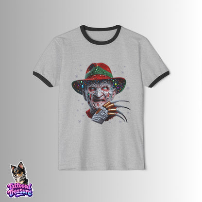 Freddy Krueger Horror Ringer T-Shirt – Vintage Nightmare Movie Tee