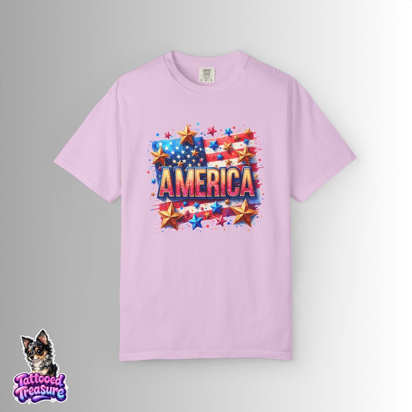 America Flag Stars T-Shirt — Patriotic 4th of July Graphic Tee